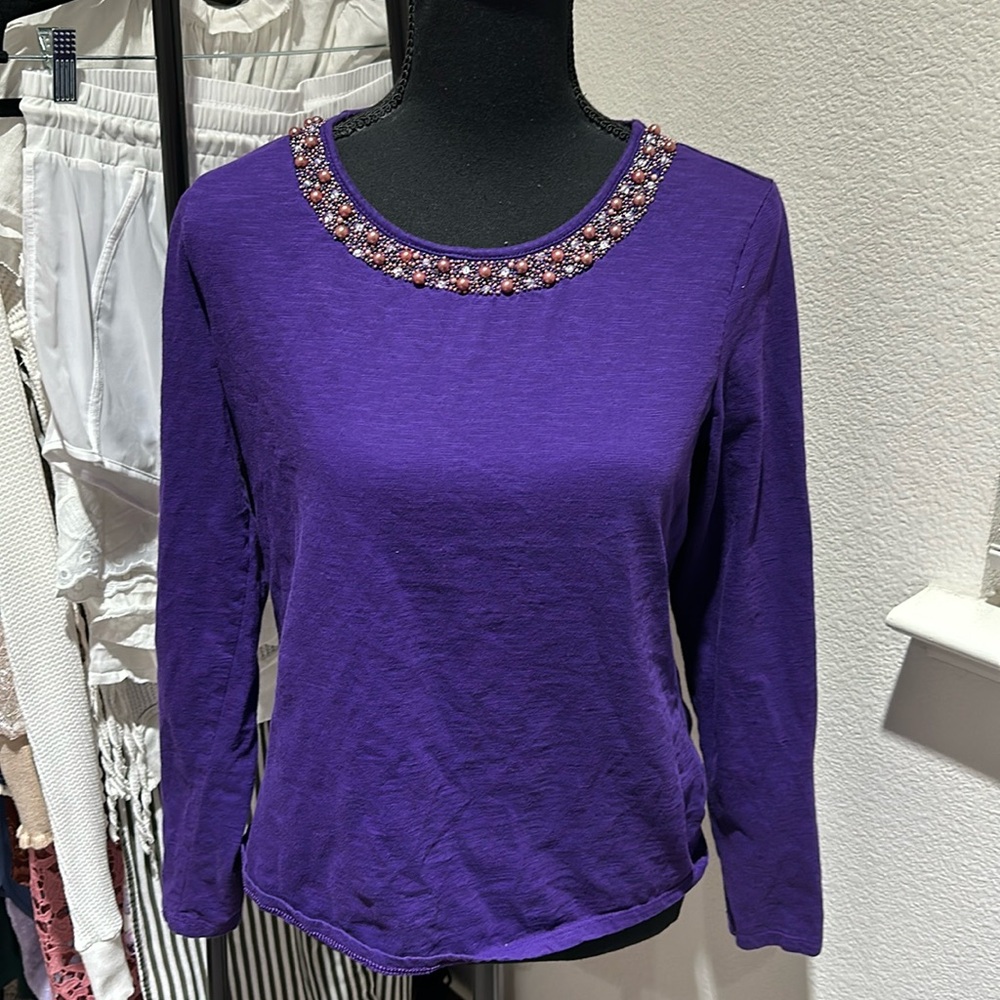 Cold water Creek Purple Long sleeve